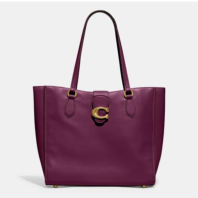 Deep Berry Shoulder Tote Bag